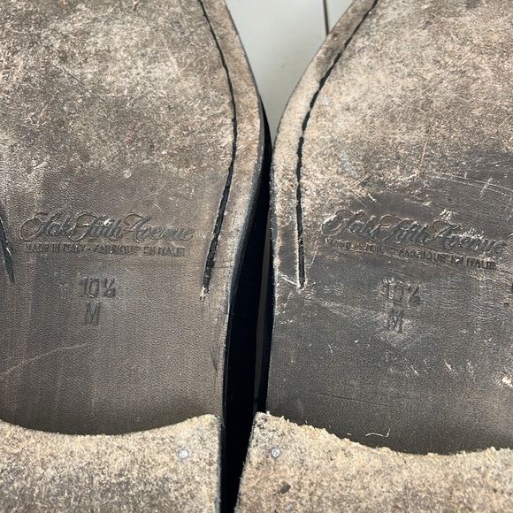 Saks Fifth Avenue COLLECTION Velvet Loafers Sz 10.5 M black - Picture 8 of 12